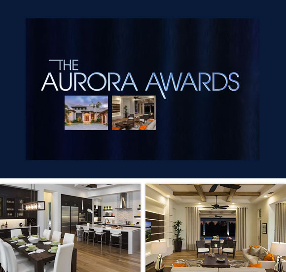 Sarasota Luxury Home Builder Murray Homes earns two awards at The 35th Annual Aurora Awards for their Staysail Court models, The Resolute and The Intrepid.