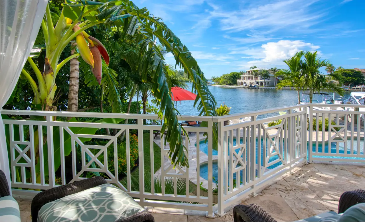 Coastal living room with bay views