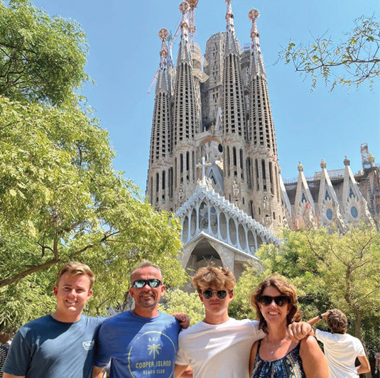 Bev and her family enjoyed a well-earned break to the UK and Spain this summer. 