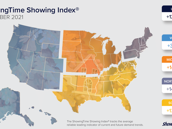 November 2021 Showing Index Results: Impressive Year-Over-Year Demand Seen Across the U.S. as Holiday Home Showing Traffic Heats Up