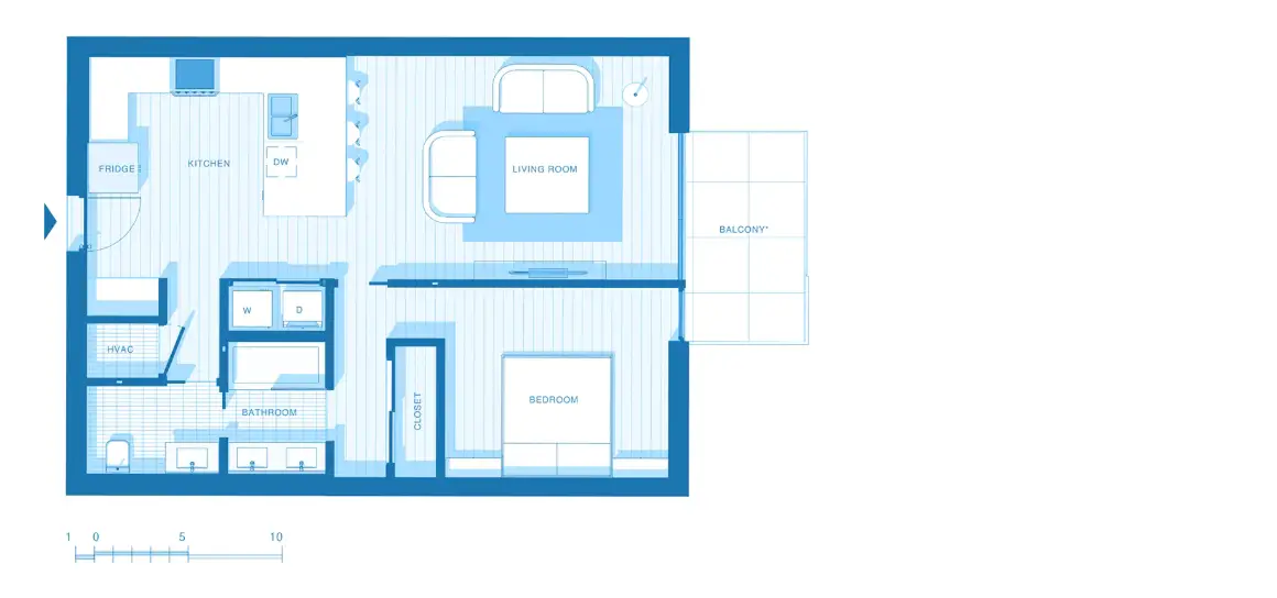 Unit A1 Floor Plan
